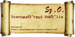 Szentgyörgyi Odília névjegykártya